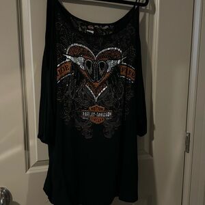 Harley Davidson plus size bling top